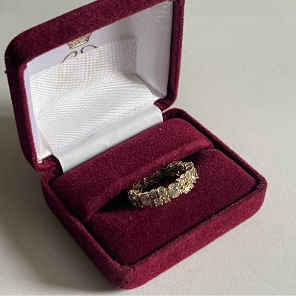 Diamonique Jewelry - Diamonique Round Cut Bubbles Eternity Band Ring